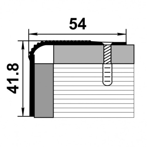 Порог-угол внешний 54*41,8мм 1,35 Орех (Лука ПУ 02.1350.088)