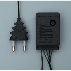 Гирлянда Нить 10м темная нить 100LED свечение теплое белое, 8 режимов (3556789)