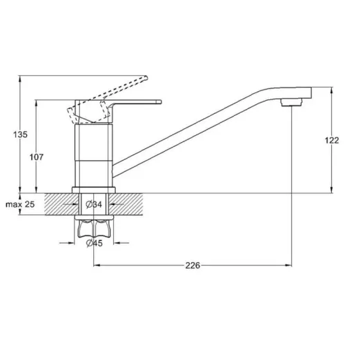 Смеситель для кухни G-LAUF GOR4-A058