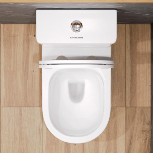 Унитаз-компакт EVA GOLD A8060 тонкое сиденье ДП, безободковый