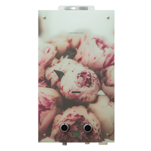 Водонагреватель газовый проточный GENBERG 210.01 Пион, декор-eco 10л