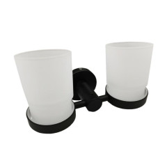 Держатель FRAP F30208 для 2х стаканов, чёрный