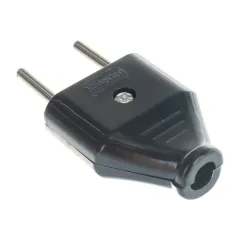 Вилка Navigator 2P прямая 6А черная NCA-PL07-6A-X-BL (61714)