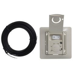 Термостат с рамкой электронный теплого пола с датчиком 10A беж. GLOSSA GSL000238 (458646)