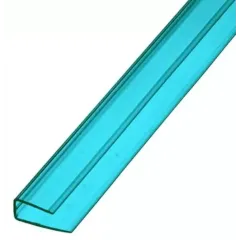 Поликарбонат сот. U-профиль 6мм, 2.1м бирюза