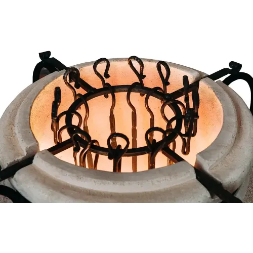 Тандыр Сармат Аладдин (подставка, кочерга, совок, колосник, шампуры 20шт, стойка-подставка для крышки в комплекте)