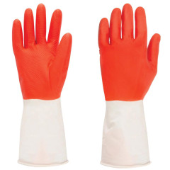Перчатки латекс Komfi Сверхпрочные бело-красные L