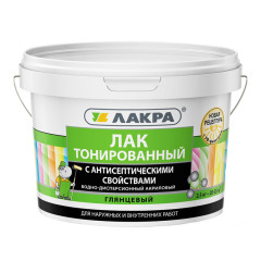 Лак Лакра в/д тонированный  Бесцветный 2,5кг Л-С