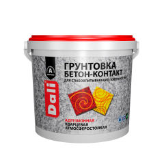 Бетонконтакт DALI адгезионный акриловый 6кг индикаторный розовый (грунт/бетоноконтакт)