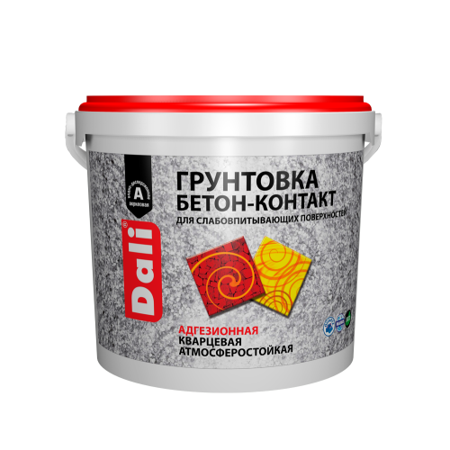 Бетонконтакт DALI адгезионный акриловый 6кг индикаторный розовый (грунт/бетоноконтакт)