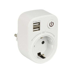 Разветвитель сетевой (одинарный + 2USB) с з/к 16А 250B, USB 2,1A 5В EKF PROxima SB-01 (643352)