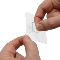 |Полкодержатель с клейкой поверхностью ТУНДРА 60х60мм одинарный, прозрачный(9103444)