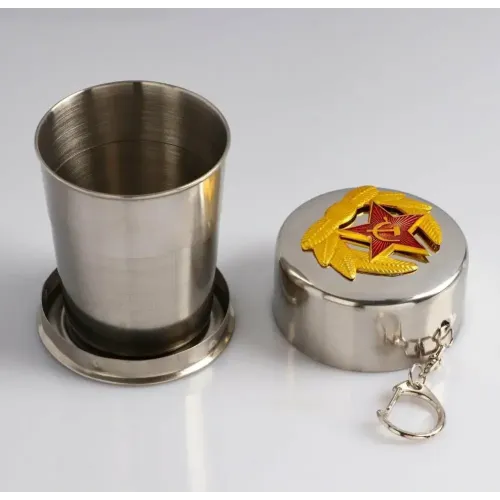 Стакан складной с карабином 