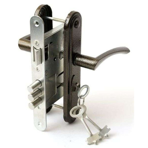 Замок врезной с руч. ЗВ9-4.2 (медь) Зенит (04992)