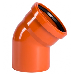 Отвод кан. наружний РЫЖИЙ РТП ф 160х45°