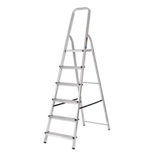 Стремянка ВИХРЬ СА 1х6 алюминий 6 ступ. (73/5/1/4)