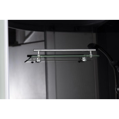 Душевая кабина EVA GOLD 90х90см низ. поддон, чёрное заднее стекло, матовый профиль F901BS (3кор.)