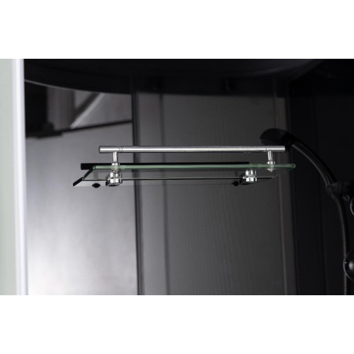 Душевая кабина EVA GOLD 90х90см низ. поддон, чёрное заднее стекло, матовый профиль F901BS (3кор.)