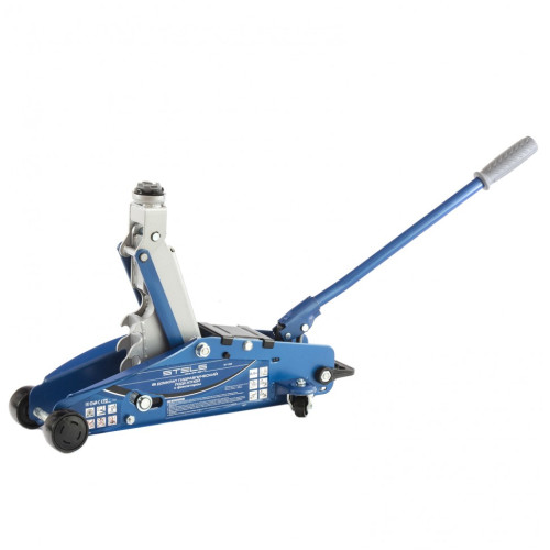 Домкрат подкатной STELS  2,5т с фиксатором, 140-385 мм, SAFETY PIN (51152)