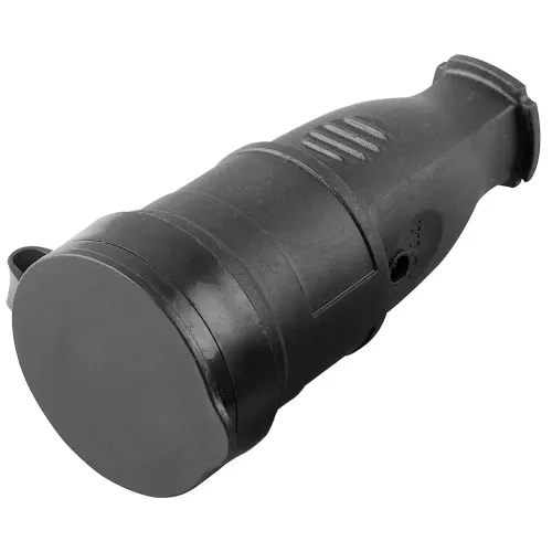 Розетка переносная 2P+E STEKKER черн.каучуковая на шнур RST16-21-44 32751