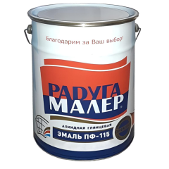 Эмаль ПФ-115 РАДУГА-МАЛЕР белая 6кг
