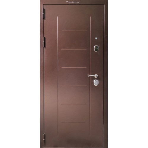 Дверь метал. VD-103 Зеркало (капучино) (3 контура) 100 мм 860 L левая