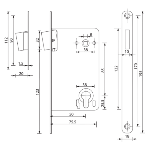Защелка магнитная APECS 5300-M-GRF (14914)