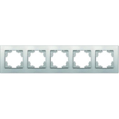 Рамка 5-пост UNIVersal Афина серебро A1042-S