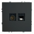 Розетка PC+TV ЭМИЛИ черный RST00-5106-05