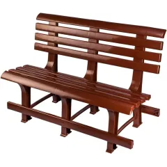 Скамейка со спинкой СТАНДАРТ ПЛАСТИК 120*53*80см шоколад (217511)