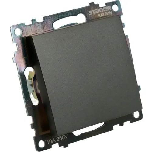 Переключатель 1-кл Катрин графит GLS10-7105-06