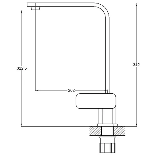 Смеситель для кухни G-LAUF NEB4-A123, ф 35