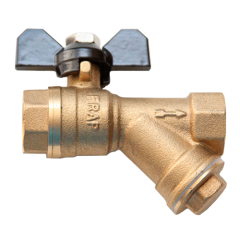 Кран шаровый с фильтром ф 1/2