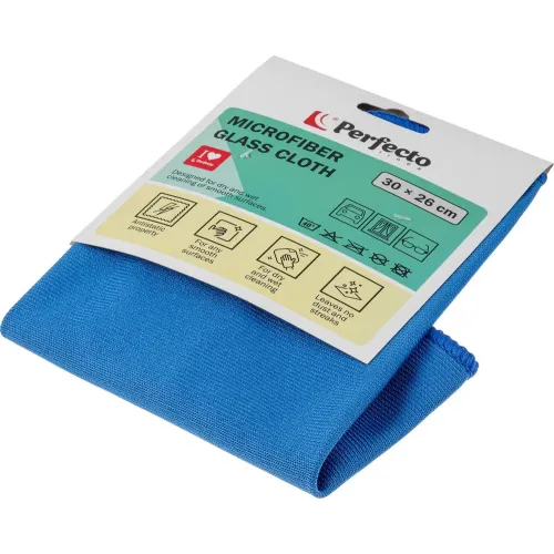 Салфетка PERFECTO LINEA SOLID микрофибра 30х26см для стекол и зеркал (45-300111)