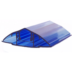 Поликарбонат сот. H-профиль 6-10мм, 6м синий (разборный)