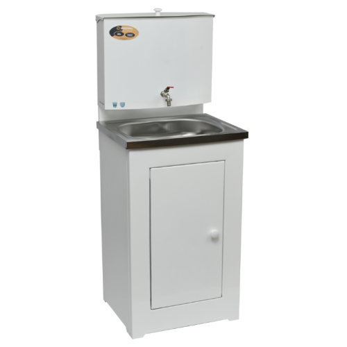 Умывальник дачный ВИХРЬ ЛЮКС (74/4/5) без подогрева, нержавеющая мойка, цвет белый