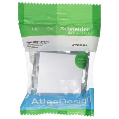 Переключатель 1-кл AtlasDesign алюминий SchE ATN000361