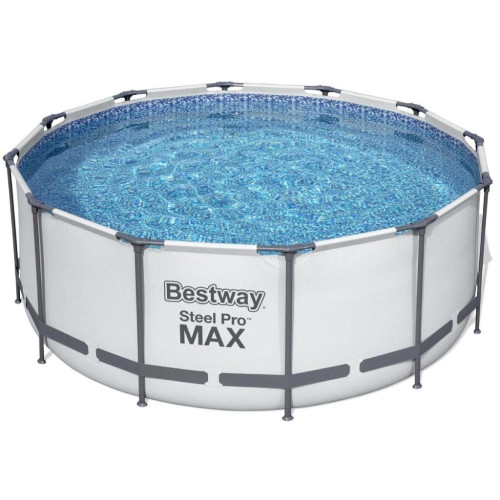 Бассейн каркасный BESTWAY STEEL PRO MAX 366*122см фильтр-насос, лестница, тент 10250л, ремкомплект 56420 (351114)