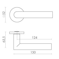 Ручки раздельные FUARO R.SLR52.BARREL GR-23 графит (48143)