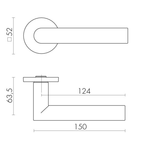 Ручки раздельные FUARO R.SLR52.BARREL GR-23 графит (48143)
