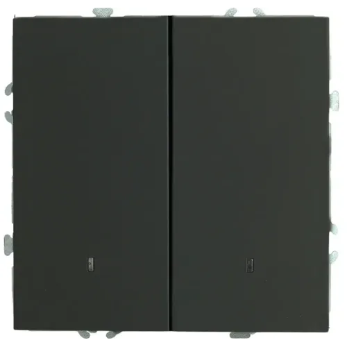 Выключатель 2-кл ЭМИЛИ с подсветкой черный RSW10-5102-05