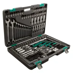 Набор инструментов STELS 216 пр. 1/4, 3/8, 1/2, Cr-V, S2, усиленный кейс (14115)