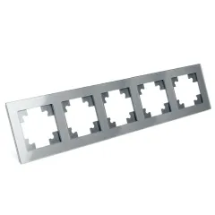 Рамка 5-пост Катрин серебро PFR00-7005-03
