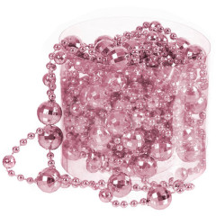Бусы новогодние 500см SY18RP-86 RP круглые, rose pink