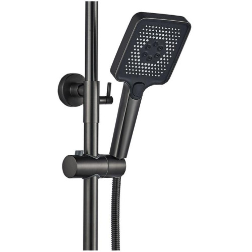 Душевая стойка EVA GOLD Vesta FS12GR-PVD оружейная сталь, латунь