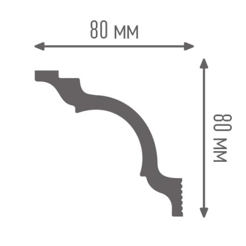 Плинтус потолочный ПЛИНТЭКС I SC 80/80 (72)