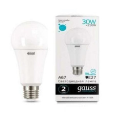 Лампа E27 светодиод.25Вт 4100К GAUSS А67 (2100Lm)