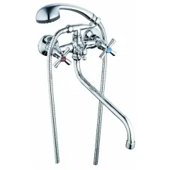 Смеситель для ванны G-LAUF QFR7-C722, круглый поворотный излив