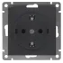 Розетка 2P+Е Universal Афина 16А графит А0028-Gr