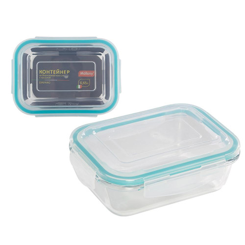 Контейнер MALLONY DIAFANO жаропроч. стекло, 0,65 л (213764)